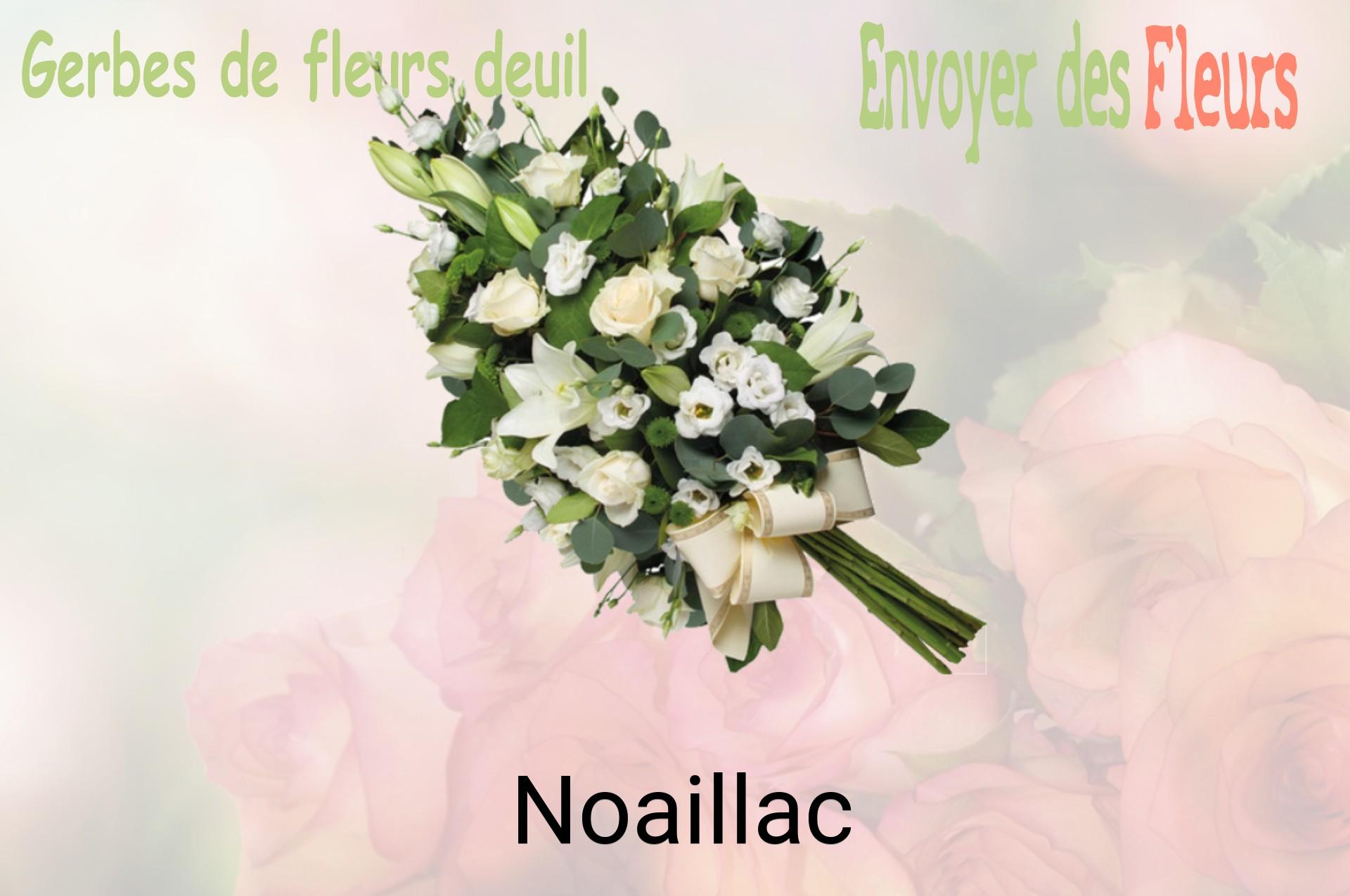 Gerbe de fleurs de deuil livrée à Noaillac